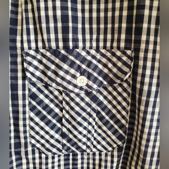 Paper Denim & Cloth Men’s Button-Up Shirt Plaid Long Sleeve Blue L - Picture 6 of 8